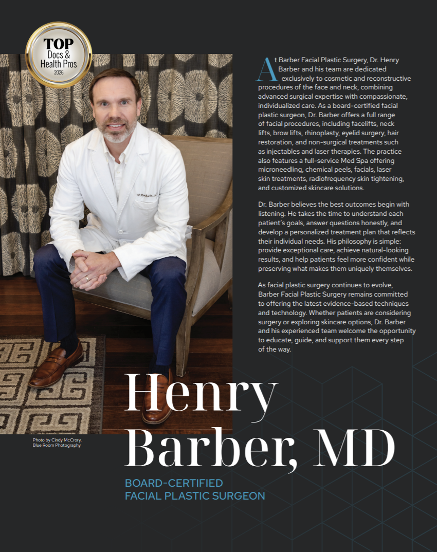 Editorial magazine feature of Henry Barber, MD, Top Docs & Health Pros 2026